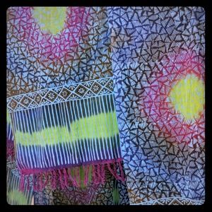 Tie dye handmade craft scarf